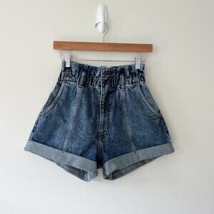Abercrombie & Fitch NWT The 80’s Paperbag Short Ultra High Rise Denim Shorts